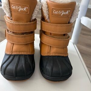 Cat & Jack Tan and Black Kids' Boots